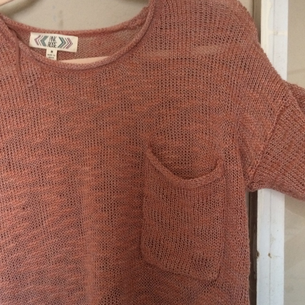 Slouchy casual rose-colored sweater!